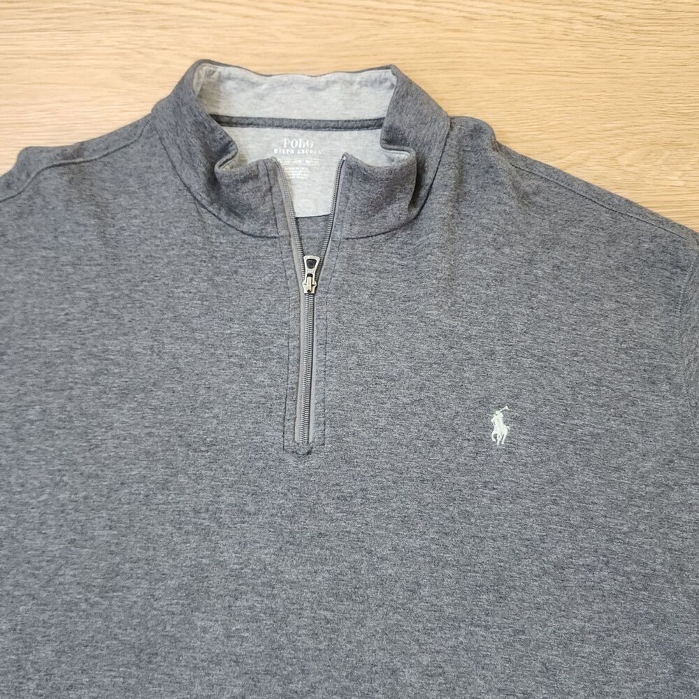 Polo Ralph Lauren Sweatshirt Mens 3XB Grey Performance 1/4 Zip Pullover